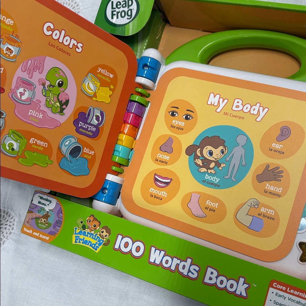 NEW LEAPFROG 100 Words Book Bilingual Kids Interactive Educational Toy Baby - Picture 9 of 13